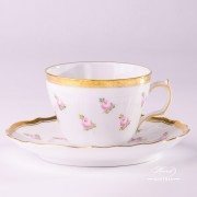 Small Roses 1730-0-00 PTRA Tea Cup and Saucer Herend porcelain
