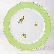Green Serving Plate with Butterflies 20156-0-00 E-508 Serving Plate Herend porcelain