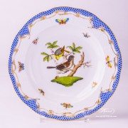 Herend Porcelain - Dinner Plate with Couple of Birds Blue Fishnet-RO ETB decor