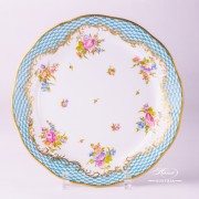 Flowers with Square-Scale 524-0-00 CBTA Dinner Plate Herend porcelain