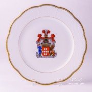 Hadik Decor with Coat of Arms 527-0-00 HD-CIM Serving Plate Herend porcelain