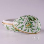 6554-0-00 ZOVA egg Herend Porcelain - Golden Green