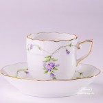 Coffee / Espresso Cup and Saucer 709-0-00 IA Imola design. Demitasse. Classic Herend pattern. Herend fine china. Hand painted tableware
