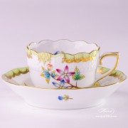 Victoria 711-0-00 VBO Coffee Cup and Saucer Herend porcelain