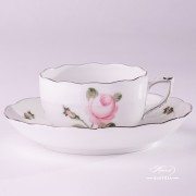Vienna Rose Grand 724-0-00 VGR-PT Tea Cup and Saucer Herend porcelain