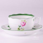 Herend porcelain painted with Vienna Rose or Habsburg Rose motif