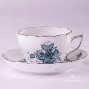 Apponyi 730-0-00 ATQ3-PT Tea Cup and Saucer Herend porcelain
