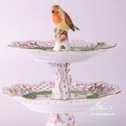 7442-0-00 RO-ETV fruit stand Herend Porcelain with Vogel - Bird
