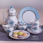 Apponyi Turquoise 706-0-00 ATQ3-PT Coffee Set Herend porcelain