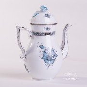 Apponyi Turquoise 613-0-09 ATQ3-PT Coffee Pot Herend porcelain