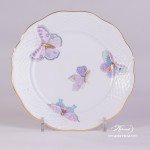Dessert Plate 517-0-00 EVICTP2 Royal Garden Turquoise Butterfly pattern. Herend fine china hand painted. Tableware
