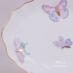 Oval Dish 212-0-00 EVICTP2 Royal Garden Turquoise Butterfly pattern. Herend fine china hand painted. Tableware