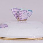 Soup Cup with Lid 740-0-17 EVICTP2 Royal Garden Turquoise Butterfly pattern. Herend fine china hand painted. Tableware