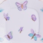 Cake Plate with Handle 430-0-00 EVICTP2 Royal Garden Turquoise Butterfly pattern. Herend fine china hand painted. Tableware