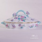 Royal Garden-Turquoise 51-0-17 EVICT2 Vegetable Dish Herend porcelain