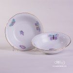 Fruit Bowl 330-0-00 EVICTP2 Royal Garden Turquoise Butterfly pattern. Herend fine china hand painted. Tableware