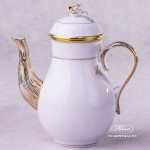 Hadik Coffee Pot with Rose knob 1614-0-09 HD Herend porcelain