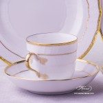 Hadik Coffee Cup 1707-0-00 HD and Dessert Plate 1518-0-00 HD Herend porcelain