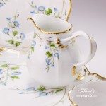 Special Tea Set for 2 Persons - Herend Nyon / Morning Glory design. Herend porcelain. Hand painted tableware. Unique porcelain shape (form)