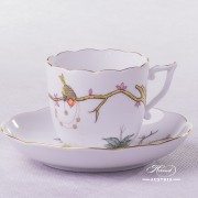 Dream Garden Coffee Cup and Saucer 20706-0-00 REJA Herend porcelain