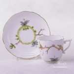 Dream Garden Coffee Cup and Saucer 20706-0-00 REJA Herend porcelain