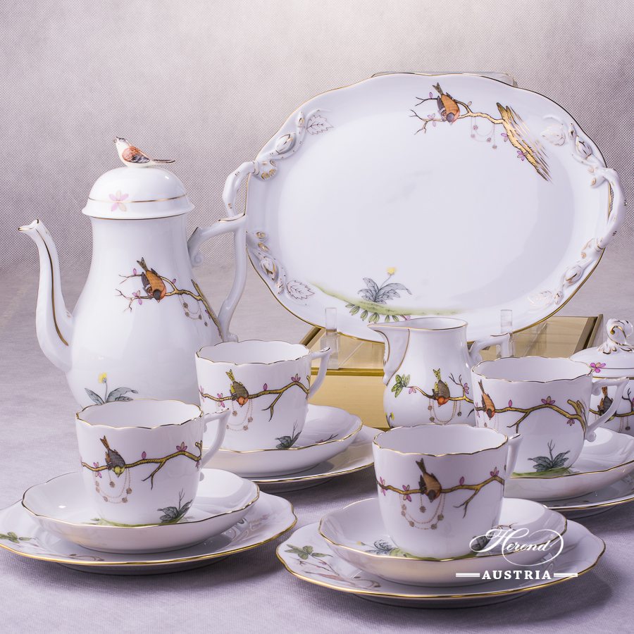 Dream Garden REJA Coffee Set for 4 Persons Herend porcelain