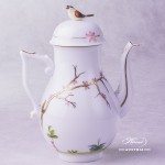 Dream Garden Coffee Pot with Bird knob 20613-0-05 REJA Herend porcelain