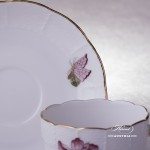 Victoria Grande Coffee Cup with Saucer 706-0-00 VICTMC-Pink Herend porcelain