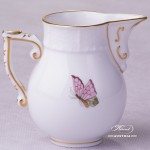 Victoria Grande Milk Jug 657-0-00 VICTMC-Pink Herend porcelain