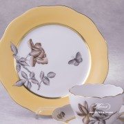 Victoria Grande VICTMC Tea Cup and Saucer 20730-0-00 with Dessert Plate 20517-0-00 Herend porcelain