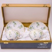 Morning Glory-Nyon 4247-0-00 NY Tea Cup and Saucer 2 pieces in Gift Box Herend porcelain