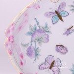Ribbon Tray 400-0-00 EVICT2 Royal Garden Turquoise Flower and Butterfly pattern. Herend fine china hand painted. Tableware