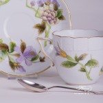 Coffee Cup and Saucer 706-0-00 EVICT1 and EVICTF1 Royal Garden Green patterns. Herend fine china hand painted. Tableware