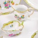 Coffee / Espresso Set for 2 Persons - Herend Queen Victoria VBO decor. Herend porcelain hand painted. Tableware. Coffee Cup 711-0-00 VBO