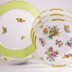 Place Setting 5 Pieces - Herend Queen Victoria VBO design. Herend porcelain hand painted. Tableware