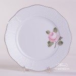 Dessert Plate 517-0-00 VGRS-PT Vienna Rose Grand w. Platinum pattern. Herend fine china. Hand painted tableware