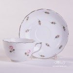 Vienna Rose Platinum 701-0-00 VR-PT Tea Cup and Saucer Herend porcelain