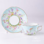 Tea Cup and Saucer 20724-0-00 QS Four Seasons pattern. Herend porcelain