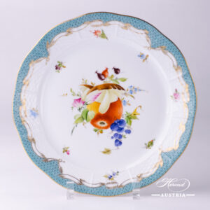 Fruits with Turquoise Fish-Scale Dinner Plate - 524-0-00 CFR-ET - Herend Porcelain