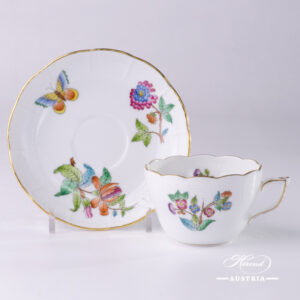 Victoria-A Tea Cup and Saucer - Herend Porcelain