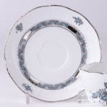 Tea / Coffee Cup and Saucer 730-0-00 ATQ3-PT Chinese Bouquet Turquoise / Apponyi ATQ3-PT pattern. Universal Cup. Turquoise w. Platinum design. Herend fine china. Hand painted tableware