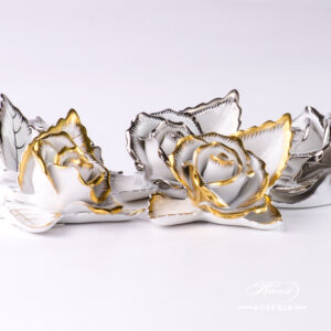 Gilded Richly - Rose on Leaf - 2 pc