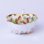 Herend porcelain Sugar Bowl painted with Christmas motif