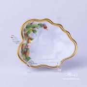 Herend porcelain Sugar Bowl painted with Christmas motif
