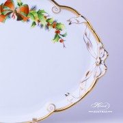 Herend porcelain Tray with Ribbon painted with Christmas motif