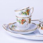 Herend porcelain Coffee Set painted with Christmas motif