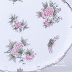 Cake Plate / Tray 417-0-00 VBOG-X1-PT Queen Victoria Platinum pattern. Herend fine china hand painted. Tableware