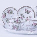 Coffee / Espresso Set for 2 Persons - Queen Victoria Platinum VBOG-X1-PT pattern. Herend fine china hand painted. Tableware