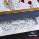 Coffee / Espresso Set for 2 Persons in Gift Box – Sevres Roses SPROG design. Herend porcelain. Hand painted tableware. Coffee Cup volume 0.6 dl (2 OZ)