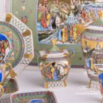 Coffee / Espresso Set for 2 Persons - Herend Medieval Miniatures HHVT pattern. Herend fine china hand painted. Tableware